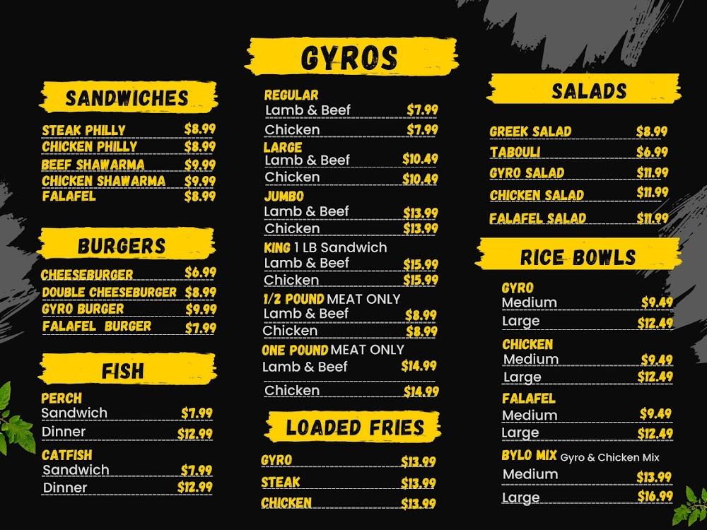 Bylo Gyro Parma Menu image 1