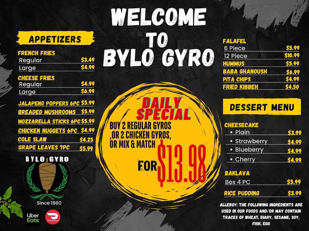 Bylo Gyro Parma Menu image 2