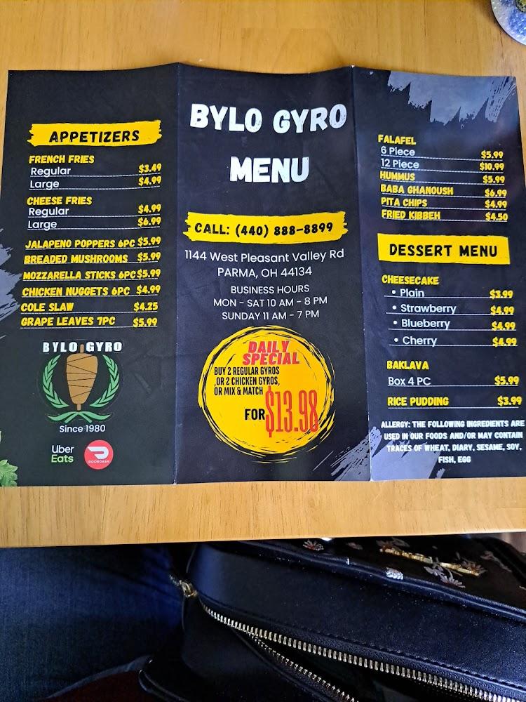 Bylo Gyro Parma Menu image 3